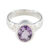 Noelia Boho Purple Solitaire Ring with Gemstone Amethyst Purple